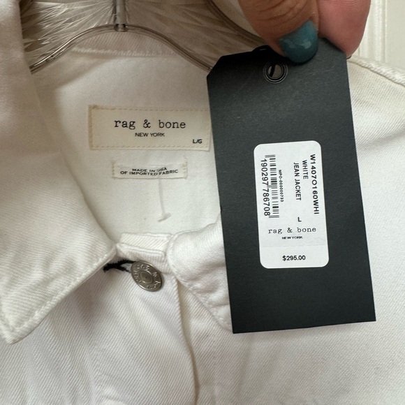 Rag & Bone White Jean Jacket NWT - Picture 2 of 3